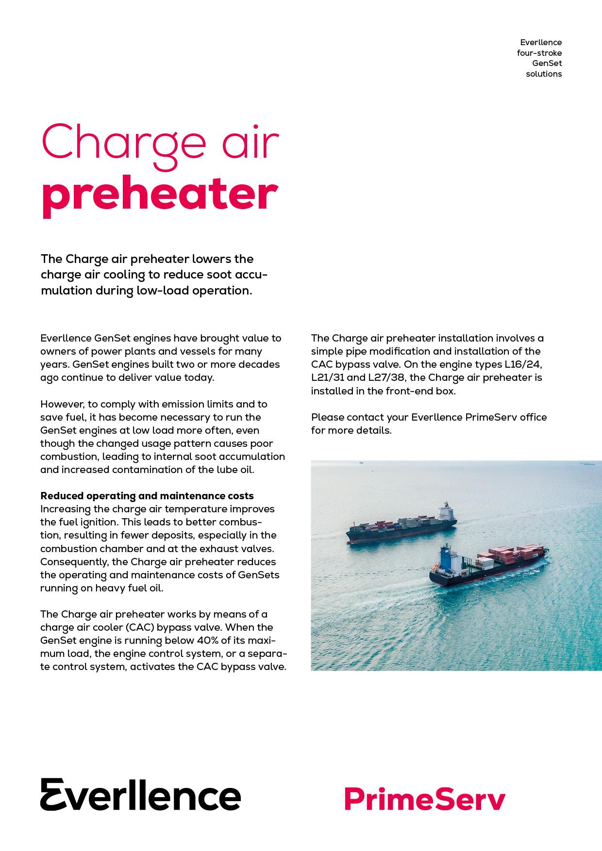 Charge air preheater